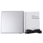 USB 2.0 Slim Aluminum Alloy Portable Slot-in External DVD-RW Drive, Plug and Play, Aluminum Alloy