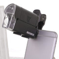 60X-100X Times Phone Microscope Clip Magnifying Jewelry Loupe With LED Light, 60X-100X Clip