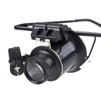 20X Glasses Type Watch Repair Loupe Magnifier with LED Light, Dual