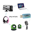 USB DSP 5.1 External Sound Card Adapter Mono Channel, Plastic 5.1 Channel Blue