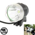 3 Modes USB XML LED Headlamp / Bicycle Light, Luminous Flux: 900lm, Cable Length: 1.5m, XML