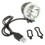 3 Modes USB XML LED Headlamp / Bicycle Light, Luminous Flux: 900lm, Cable Length: 1.5m, XML