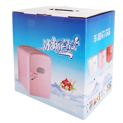 4L DC 12V Car Powered Drink Cooling Fridge, 4L White