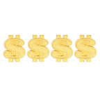 Universal 8mm Dollar Style Plastic Car Tire Valve Caps, Pack of 4, Dollar Style