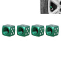 Universal 8mm Dice Style Aluminium Alloy Car Tire Valve Caps, Pack of 4, Dice Style 5, Dice Style  5, Dice Style 4, Dice Style, Dice Shape 5