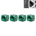 Universal 8mm Dice Style Aluminium Alloy Car Tire Valve Caps, Pack of 4, Dice Style 5, Dice Style  5, Dice Style 4, Dice Style, Dice Shape 5
