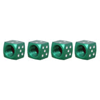 Universal 8mm Dice Style Aluminium Alloy Car Tire Valve Caps, Pack of 4, Dice Style 5, Dice Style  5, Dice Style 4, Dice Style, Dice Shape 5