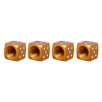 Universal 8mm Dice Style Aluminium Alloy Car Tire Valve Caps, Pack of 4, Dice Style  5, Dice Style 4, Dice Style, Dice Shape 5, Dice Style 5