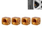 Universal 8mm Dice Style Aluminium Alloy Car Tire Valve Caps, Pack of 4, Dice Style  5, Dice Style 4, Dice Style, Dice Shape 5, Dice Style 5