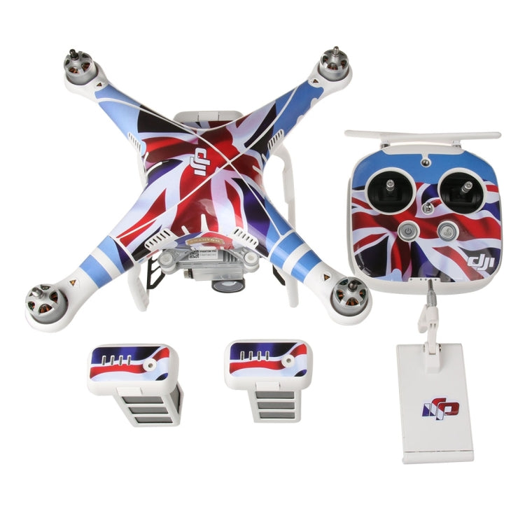 4D Imitation Carbon Fiber PVC Water Resistance Sticker Kit for DJI Phantom 3 Quadcopter & Remote Controller & Battery