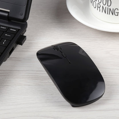 2.4GHz Wireless Ultra-thin Laser Optical Mouse with USB Mini Receiver, Plug and Play