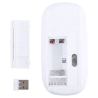 2.4GHz Wireless Ultra-thin Laser Optical Mouse with USB Mini Receiver, Plug and Play