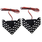 Universal Amber Sequential Blue 33 LED 3528 SMD Arrows Light for Car Side Mirror Turn Signal , S-CMS-0160BE, S-CMS-0160R, S-CMS-0160Y