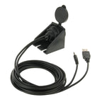 USB 2.0 & 3.5mm Male to Female Extension Cable with Car Flush Mount, Length: 2m, USB 2.0 & 3.5mm Male to Female