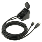USB 2.0 & Micro HDMI (Type-D) Male to USB 2.0 & HDMI (Type-A) Female Adapter Cable with Car Flush Mount, Length: 2m, USB 2.0 & Micro HDMI Male to USB 2.0 & HDMI Female