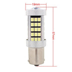 2 PCS 1156/BA15S 12.6W 630LM 6500K White Light 2835 SMD 66 LED Car Brake / Steering Light, DC12V, 1156