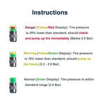4 PCS 2.4 Bar Tire Pressure Detection Screw Cap, Tire Pressure Detection Screw Cap