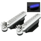 2 PCS 8 LED Bulbs Wind Powered Decorative Car Lights, Blue LED, White LED