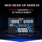 Q7 5.5 inch Car GPS HUD Vehicle-mounted Head Up Display Security System, Support Speed & Real Time & Altitude & Over Speed Alarm & Satellite Number, etc., Q7