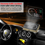 X6 3.5 inch Car OBDII / EUOBD HUD Vehicle-mounted Head Up Display Security System, Support Speed & Water Temperature & Speed Alarm & Fuel Consumption & Battery Voltage, etc., X6