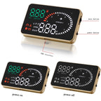 X6 3.5 inch Car OBDII / EUOBD HUD Vehicle-mounted Head Up Display Security System, Support Speed & Water Temperature & Speed Alarm & Fuel Consumption & Battery Voltage, etc., X6