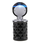 Diamond Facets Car Ashtray with LED Light, with LED Light(Dark Red), with LED Light(Black), with LED Light(White)