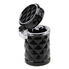 Diamond Facets Car Ashtray with LED Light, with LED Light(Dark Red), with LED Light(Black), with LED Light(White)