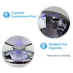 Diamond Facets Car Ashtray with LED Light, with LED Light(Dark Red), with LED Light(Black), with LED Light(White)