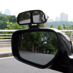 Left Side Rear View Blind Spot Mirror Universal adjustable Wide Angle Auxiliary Mirror, 3R-027L(Black), 3R-027L