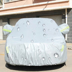 PEVA Anti-Dust Waterproof Sunproof Hatchback Car Cover with Warning Strips, Fits Cars up to 3.7m(144 inch) in Length, 144inch (S)
