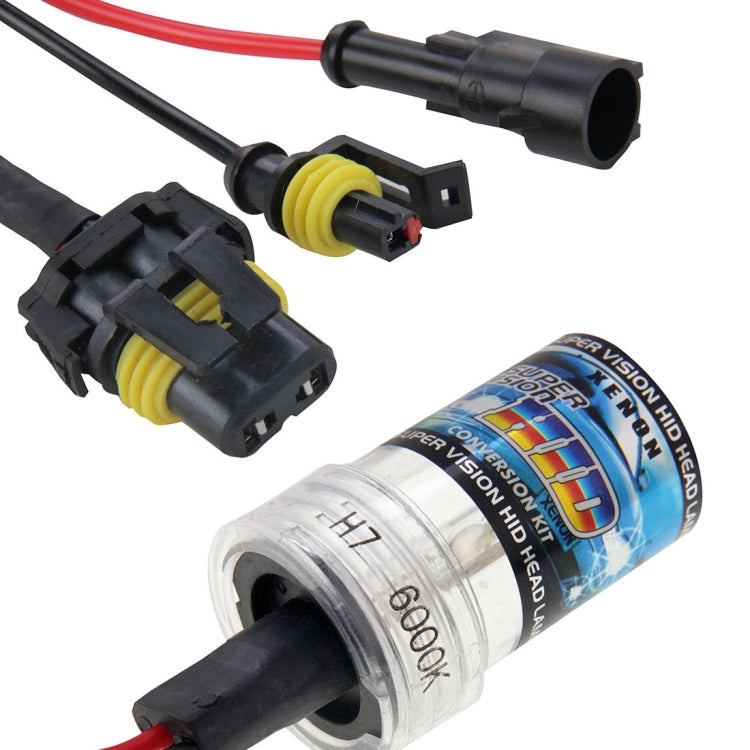 DC12V 35W H7 HID Xenon Super Vision Light Single Beam Waterproof High Intensity Discharge Lamp Kit, Color Temperature: 6000K, H7+35W 6000K
