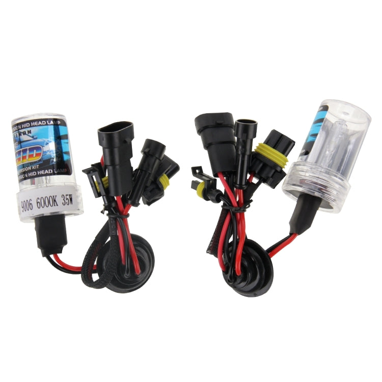 DC12V 35W HB4/9006 HID Xenon Light Single Beam Super Vision Waterproof Head Lamp, Color Temperature: 6000K, Pack of 2, 9006