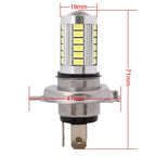 2 PCS H4 16.5W 990LM 6500K White Light 5630 SMD 33 LED Car Brake / Steering Light Bulb, DC12V, H4