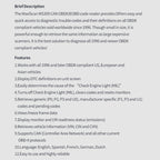 MS309 OBDII / EOBD Fault Coder Reader, MS309