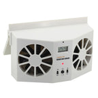 2W Solar Powered Car Auto Air Vent Cool Fan Cooler Ventilation System Radiator, with Temperature Display, 2W Solar Powered Fan