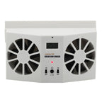 2W Solar Powered Car Auto Air Vent Cool Fan Cooler Ventilation System Radiator, with Temperature Display, 2W Solar Powered Fan