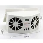 2W Solar Powered Car Auto Air Vent Cool Fan Cooler Ventilation System Radiator, with Temperature Display, 2W Solar Powered Fan