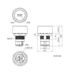 Blue Light Push Start Ignition Switch for Racing Sport , DC 12V(Red), DC 12V