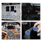 Blue Light Push Start Ignition Switch for Racing Sport , DC 12V(Red), DC 12V
