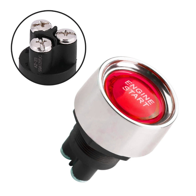Blue Light Push Start Ignition Switch for Racing Sport , DC 12V(Red), DC 12V