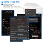 HH OBD ELM327 OBDII V1.5 Bluetooth Advanced Scan Tool Wireless Fuel Speed Diagnostic Tool, ELM327