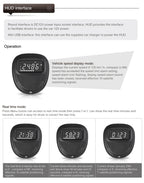 A1 2.0 inch Car GPS HUD Head Up Display Vehicle-mounted Security System, Support Speed & Real Time & Altitude & Over Speed Alarm & Compass & MPH & Auto Sleeping & KM & Satellite Signal, A1