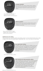 A1 2.0 inch Car GPS HUD Head Up Display Vehicle-mounted Security System, Support Speed & Real Time & Altitude & Over Speed Alarm & Compass & MPH & Auto Sleeping & KM & Satellite Signal, A1