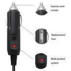 2A Car 4.0 x 1.7mm Power Supply Adapter Plug Coiled Cable Car Charger, Length: 40-140cm, 4.0 x 1.7mm