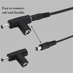 2A 5.5 x 2.1mm DC Power Supply Adapter Plug Coiled Cable Car Charger, Length: 40-140cm, 5.5 x 2.1mm