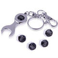 Tire Valve Caps 4 pcs with Wrench Keychain, Tire Valve Caps
