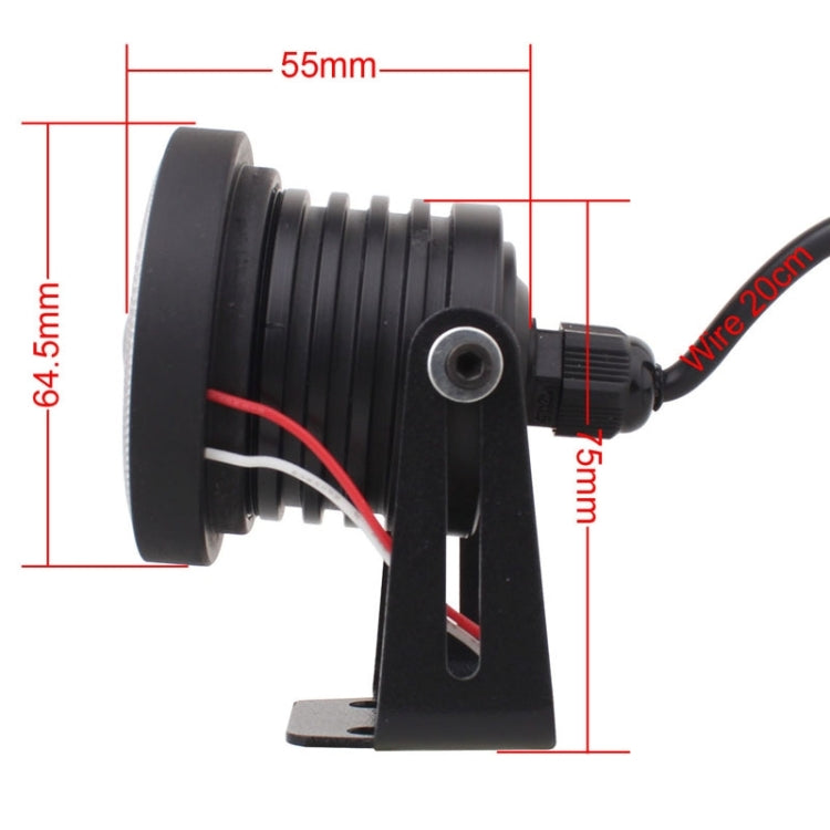 2 PCS 2.5 inch 10W 900LM White + Yellow Light 6500K Waterproof LED Eagle Eye Light for Vehicles, DC 12V, Cable Length: 20cm, 2.5 inch 10W
