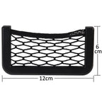 Car Net Pockets 12cm x 6cm Automotive Storage String Bag with Adhesive, 12x6cm