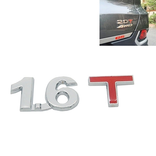 3D Universal Decal Chromed Metal Car Emblem Badge Sticker Car Trailer Gas Displacement Identification, Size: 8.5x2.5 cm, 2.5T, 2.8T, 3.0T, 1.6T, 1.8T, 2.0T