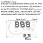 W02 5.5 inch Car OBDII HUD Fuel Consumption Warning System Vehicle-mounted Head Up Display Projector with LED, W02